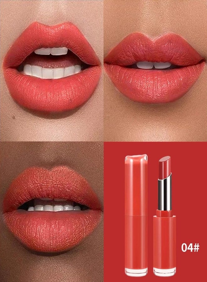Hxssll Matte Creamy Lipstick for Women, Long Lasting Waterproof Velvet Lipstick, Lip Stick Crayon Buildable Blendable Creamy Color, Moisturizing Longwear Lip Makeup 04# - Image 5